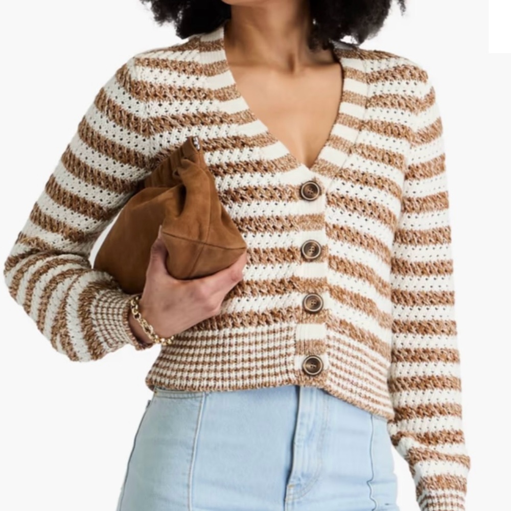 Veronica Beard Artura Striped Cardigan
